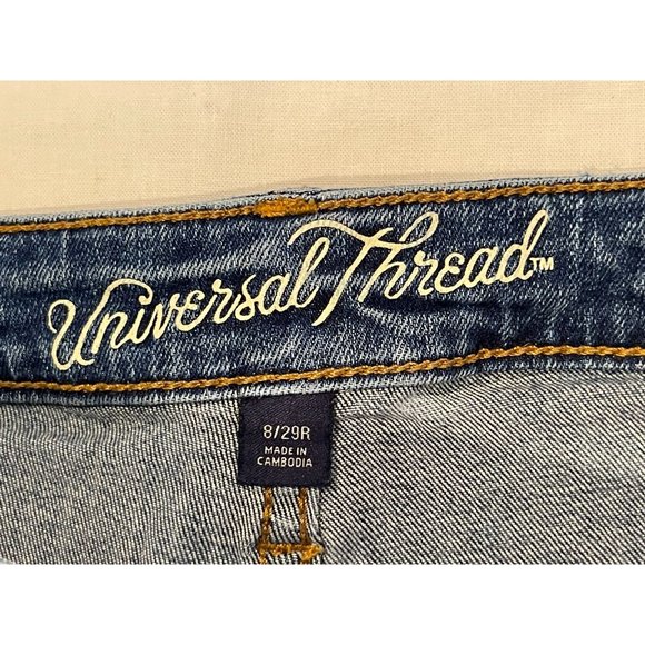 Universal Thread Womens Jeans Skinny Leg High Rise Distressed Cotton Blue 8/29R - Picture 8 of 11